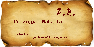 Privigyei Mabella névjegykártya