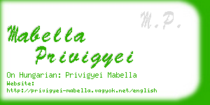 mabella privigyei business card